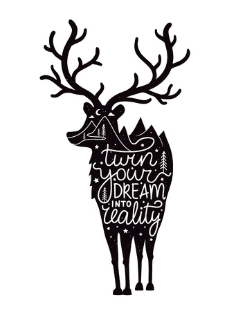 Motivational typography poster with textのイラスト素材