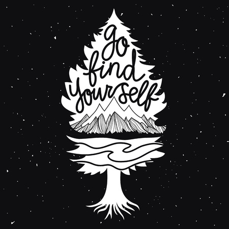 Inspirational and motivational vintage illustrationのイラスト素材