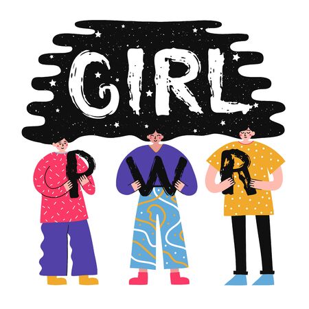 Inspirational colored typography poster, t shirt print designのイラスト素材