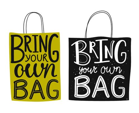 Motivational typography poster with eco phrase. Ecology plastic free conceptのイラスト素材