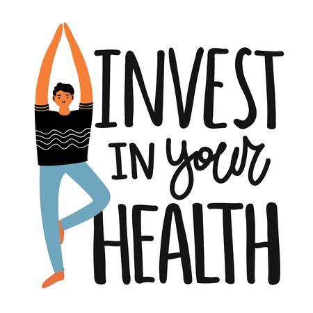 Trendy print design, vector illustration about health careのイラスト素材