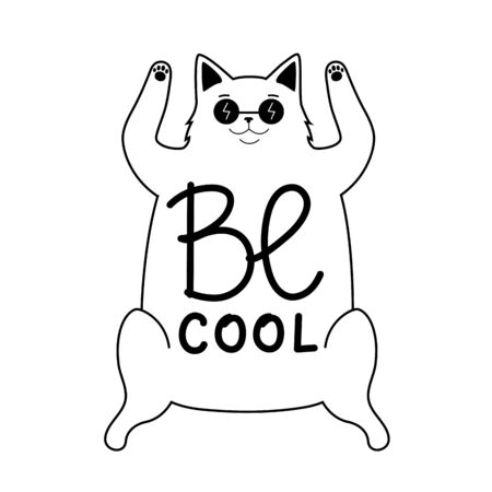 Trendy typography poster, apparel and sticker print design with animalのイラスト素材