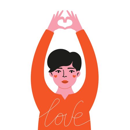 Inspirational print design, feminism, self care and bodypositive typography posterのイラスト素材