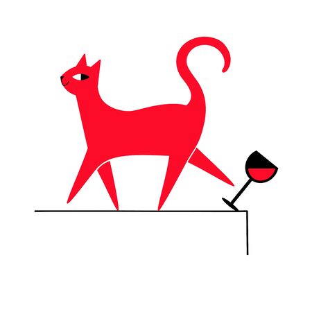 Funny print design with domestic animalのイラスト素材