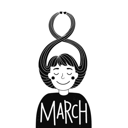female spring holiday print designのイラスト素材