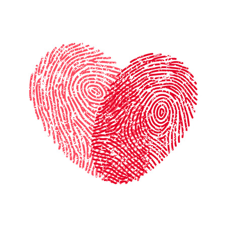 Fingerprint heartのイラスト素材