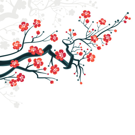  Ð¡herry blossoms background - spring japanese symbol 	Ð¡herry blossoms background - spring japanese symbol のイラスト素材