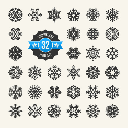 Snowflakes vector collection  Web icon set  のイラスト素材