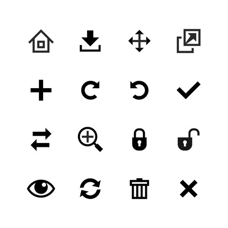 Web icons set  Toolbar, edit and customizeのイラスト素材