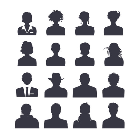 Web icon set of people avatarsのイラスト素材