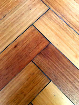 Close-up of brown parquet wood floorの写真素材