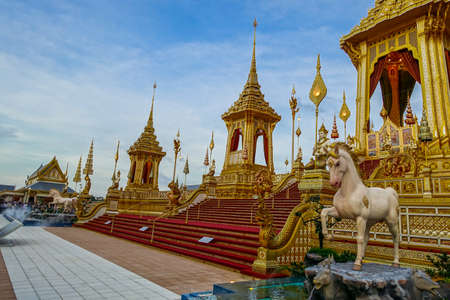 Bangkok,Thailand : November 29, 2017, The Royal Crematorium for HM King Bhumibol Adulyadej at Sanum Luangのeditorial素材