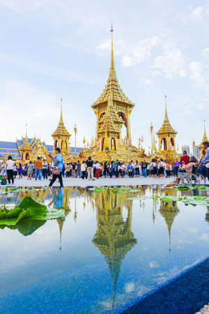 Bangkok,Thailand : November 29, 2017, The Royal Crematorium for HM King Bhumibol Adulyadej at Sanum Luangのeditorial素材