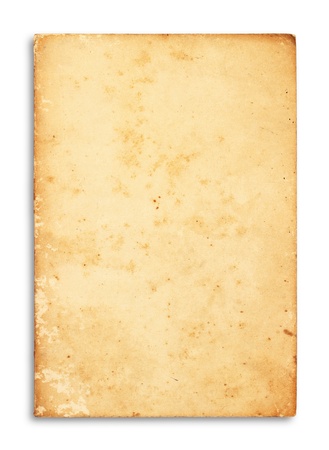 Old book isolated on white backgroundの写真素材