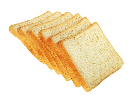 Whole wheat bread isolated on white background