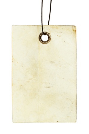 Old paper isolated on white backgroundの写真素材