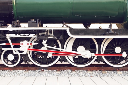 Steam locomotive wheelのeditorial素材