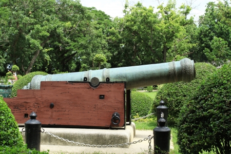 Antique cannon in the museumのeditorial素材