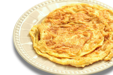 Omelette 	in gray dish