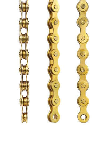 Bicycle chains isolated on white background