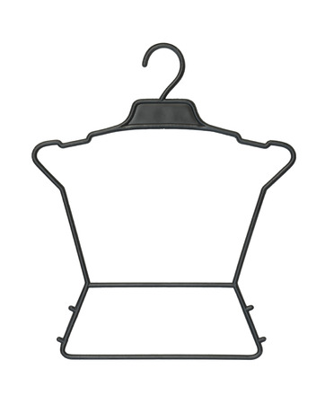 Children clothes hanger for store isolated on white backgroundの写真素材