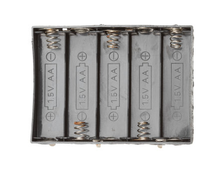 AA Battery holder case isolated on white background