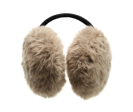 Fuzzy ear muff isolated on white backgroundの写真素材