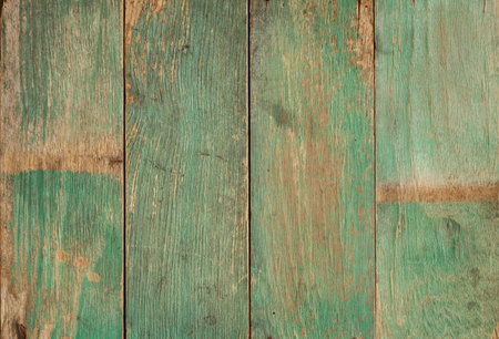Wood plank painted weathered damaged texture backgroundの写真素材