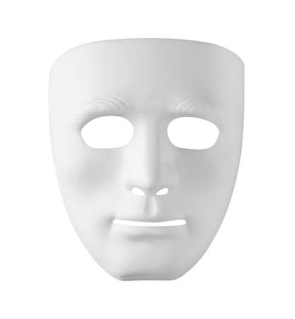 Plastic carnival face mask  isolated on white backgroundの写真素材