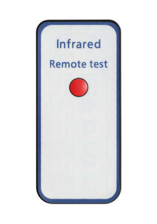 Infrared remote test for emergency light (with clipping path) isolated on white backgroundの写真素材