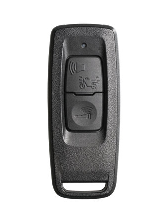 Motorcycle smart key remote (with clipping path) isolated on white backgroundの写真素材