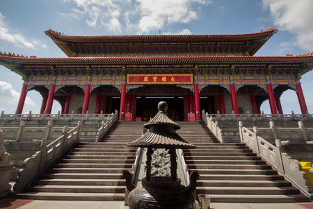 Chinese Buddhist temple in Nonthaburi provinceのeditorial素材