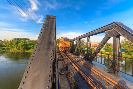 the old train in Thailand , vintage train in kanchanaburiの写真素材