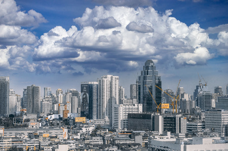 Bangkok, Thailand. 3 September 2017 - The top-view photo taken on the top floor of Baiyoke 2 Tower.のeditorial素材