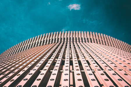 Bangkok, Thailand. 3 September 2017 - The LED light panel on the top floor of Baiyoke 2 Tower.のeditorial素材