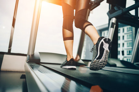 Asian woman exercising in the gym, Young woman workout in fitness for her healthy and office girl...