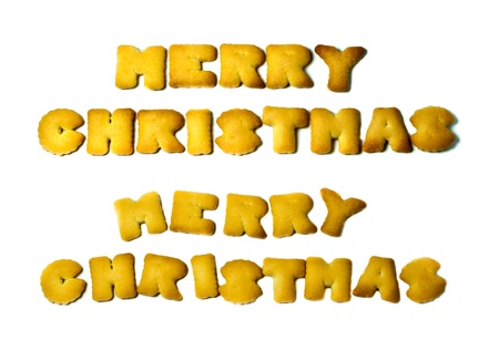 Merry christmas written word of cracker.の写真素材
