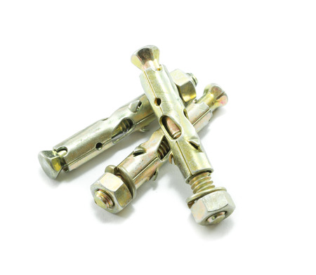 Expansion Anchor on white background,Concrete anchor boltの写真素材