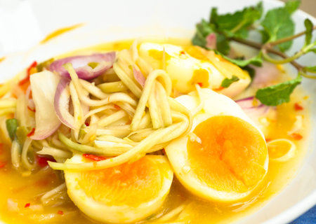 Soft Boiled Eggs Spicy Salad