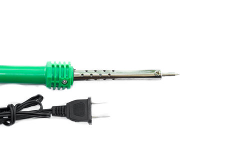 Electric soldering iron  on a white background
