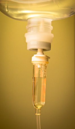 Close up saline solutionの写真素材