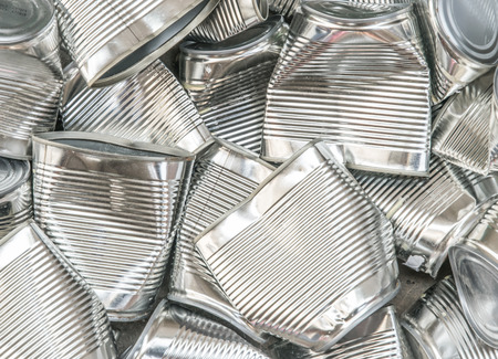 tin cans for recycling, abstract backgroundの写真素材