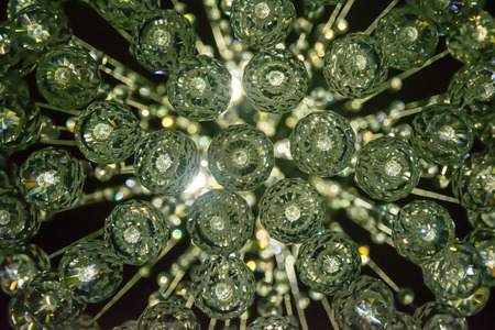 Diamond crystal glass ball  backgroundの写真素材