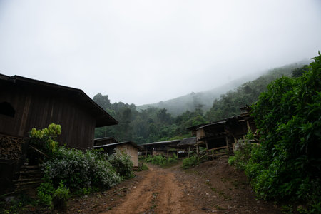 The small villages in the countryside. Omkoi,Chiang Mai province, Thailand