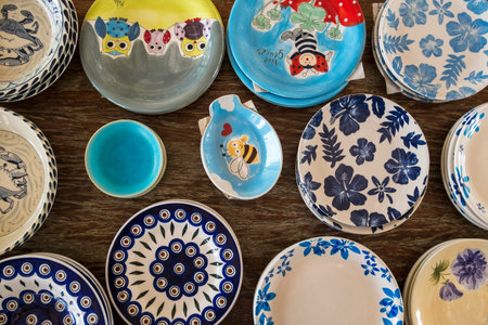 Ceramic plate background