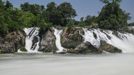 Khone Phapheng Waterfall, Southern Laos.の写真素材