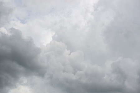 Dramatic black cloud before rainy