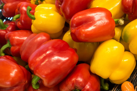 Colorful sweet bell peppers.