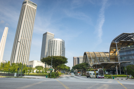 SINGAPORE, MARCH 27,2017 : Singapore cityscapeのeditorial素材