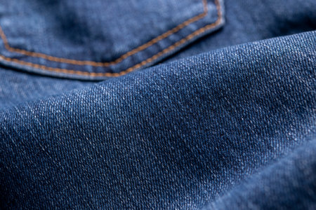Texture of blue denim fabric